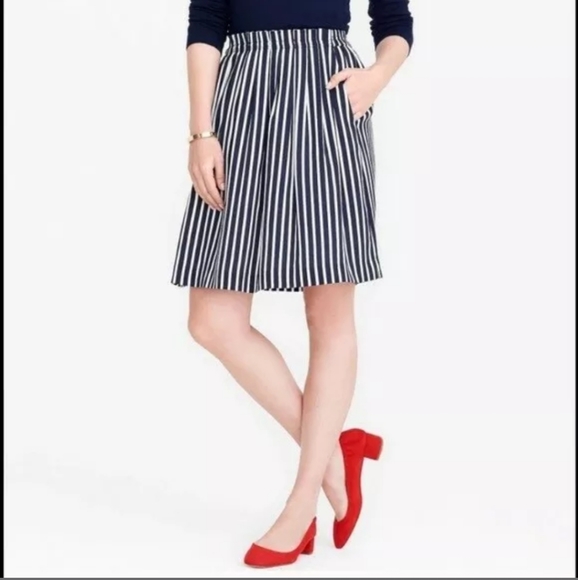 J.CREW MERCANTILE STRIPED SKIRT - Picture 2 of 6